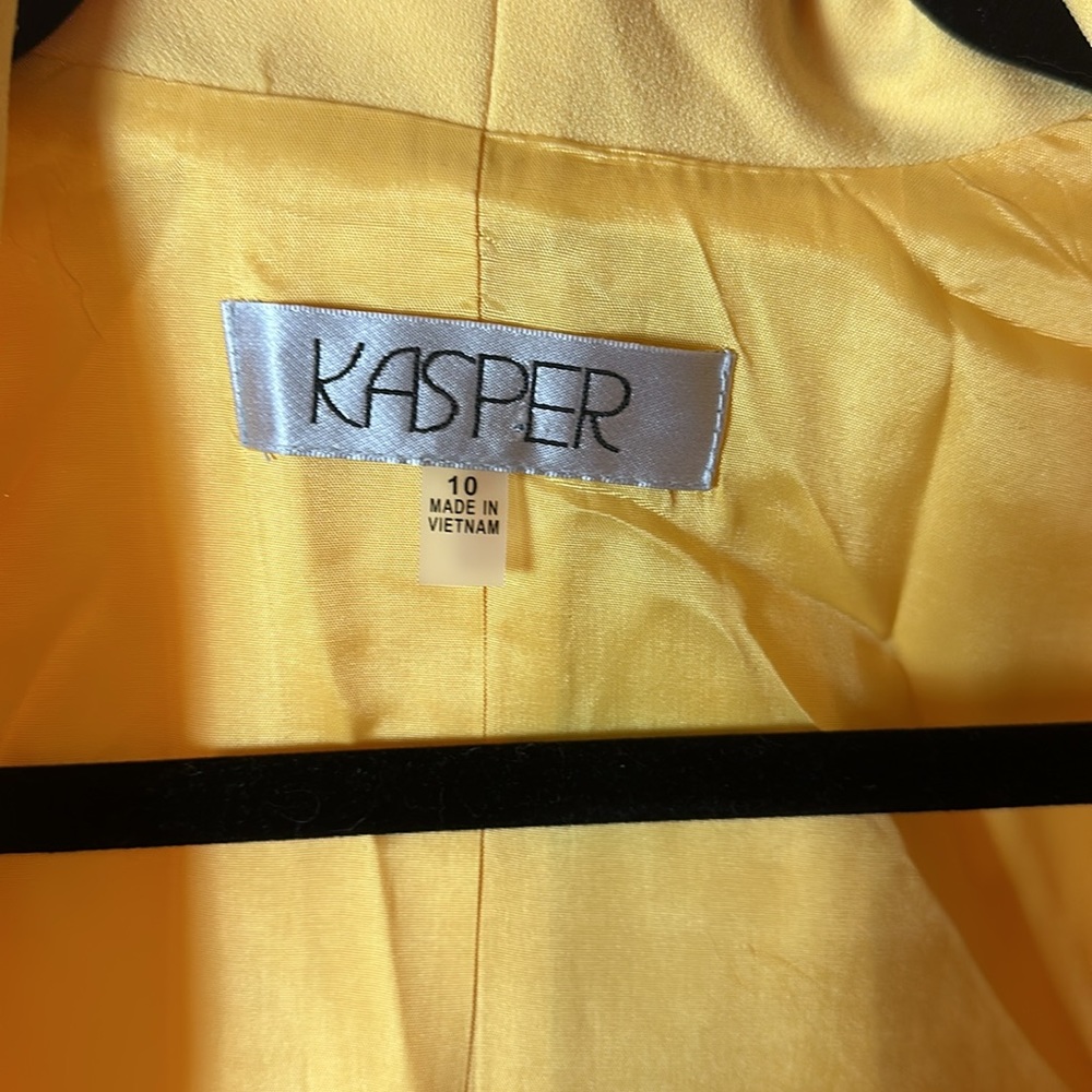 Kasper Yellow Open Blazer - Picture 3 of 6
